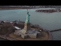 Aerial view of Statue Of Liberty - Free Stock Footage