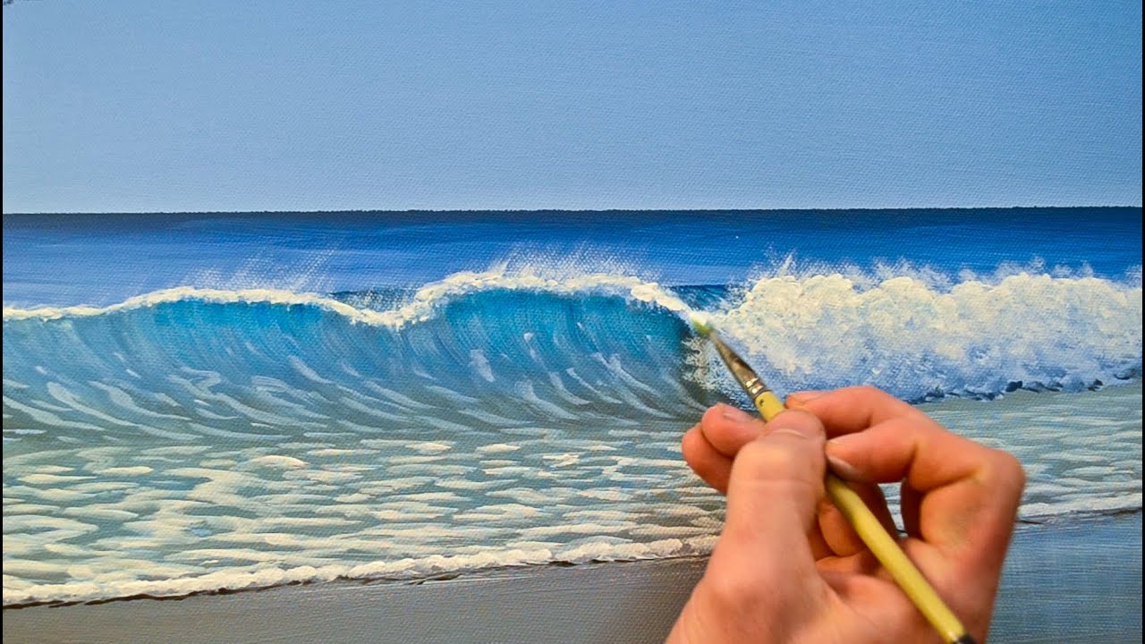 Easy Way to Paint a Beach Scene / Acrylic Painting for Beginners 