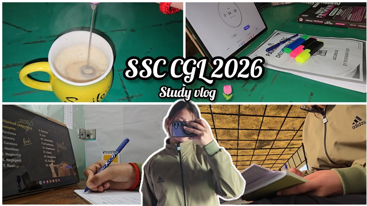 SSC CGL 2026 Preparation | Sunday Study Vlog 📚 | Full Day Productive ...