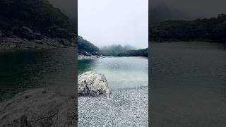 Lake Mackenzie on a misty day! Would you swim here? #routeburntrack #greatwalksnz