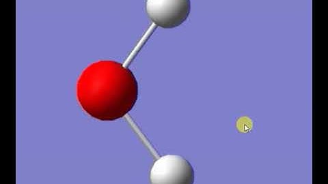 Vibrational modes in water molecule