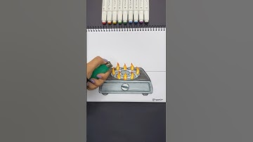 Result of my last tutorial 🍳😋 #shorts #creative #art #drawing #handmade #diy #artist #cooking