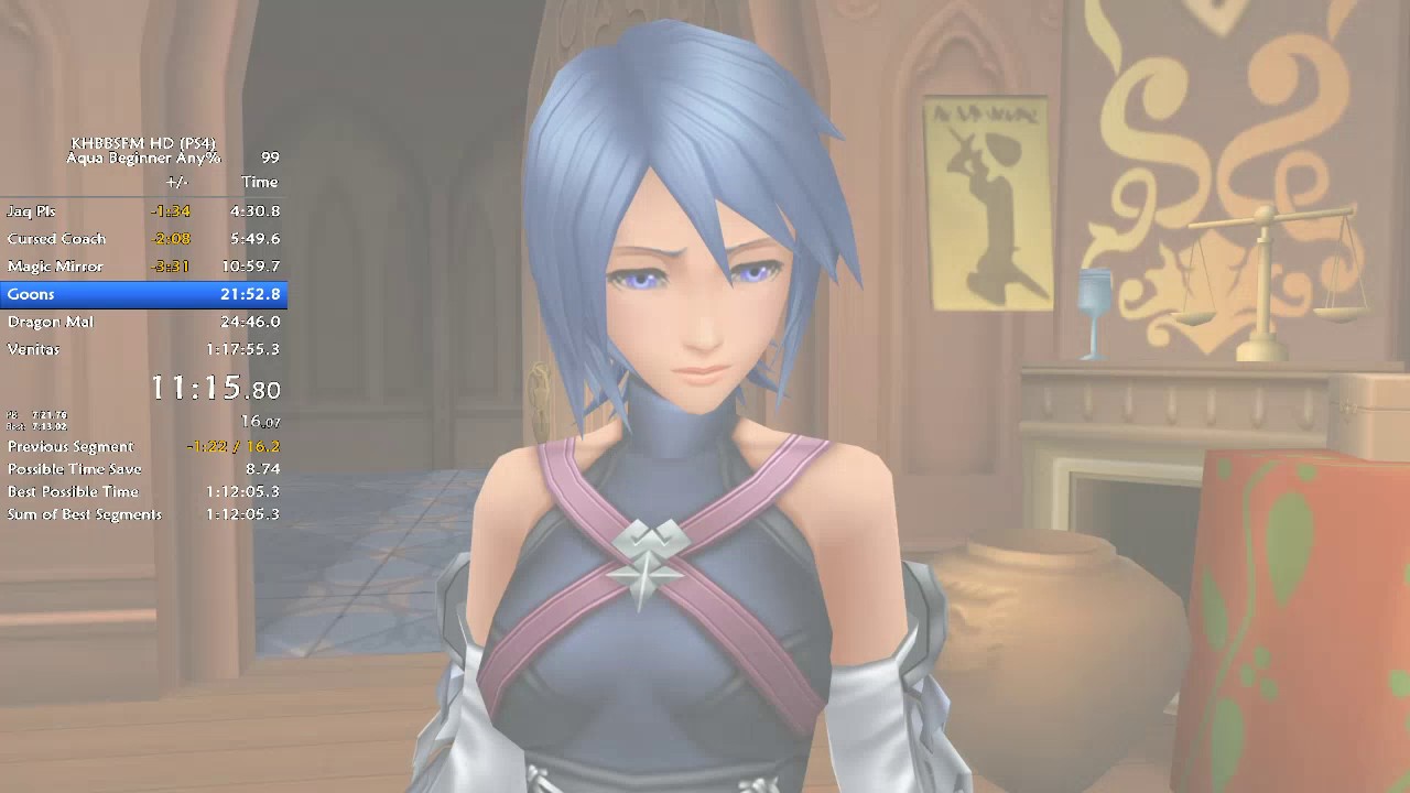Kingdom Hearts BBSFM HD (PS4) Aqua Beginner Any% PB - 