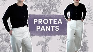 DIY Flat Front Wide Leg Pants | Sew the Protea Pants by Paradise Patterns