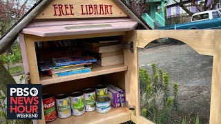 Little libraries become food pantries during COVID-19