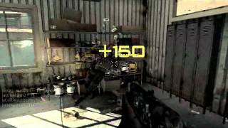 mw3 nut shot game winning kill, throwing knife