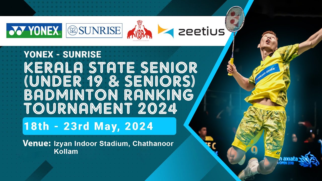 FINALS - COURT 1 - KERALA STATE SENIOR (Under 19 & Seniors) BADMINTON ...