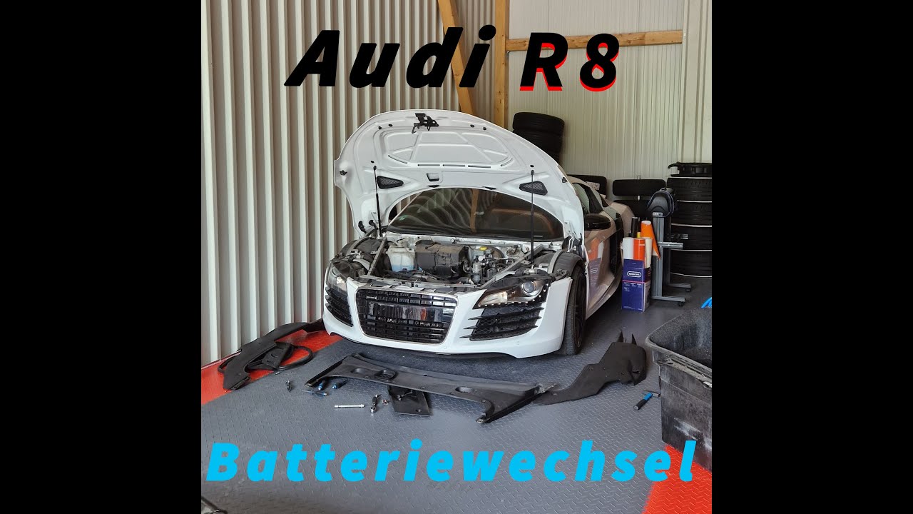 Audi R8 V8 Batteriewechsel Demontage Montage, erster Start nach 2 ...