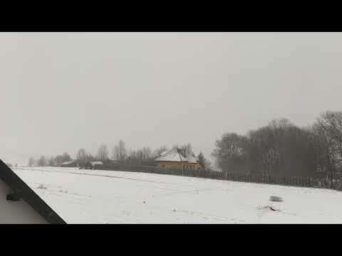 Thundersnow With Close Lightning Przemyśl Poland January 17 2022 