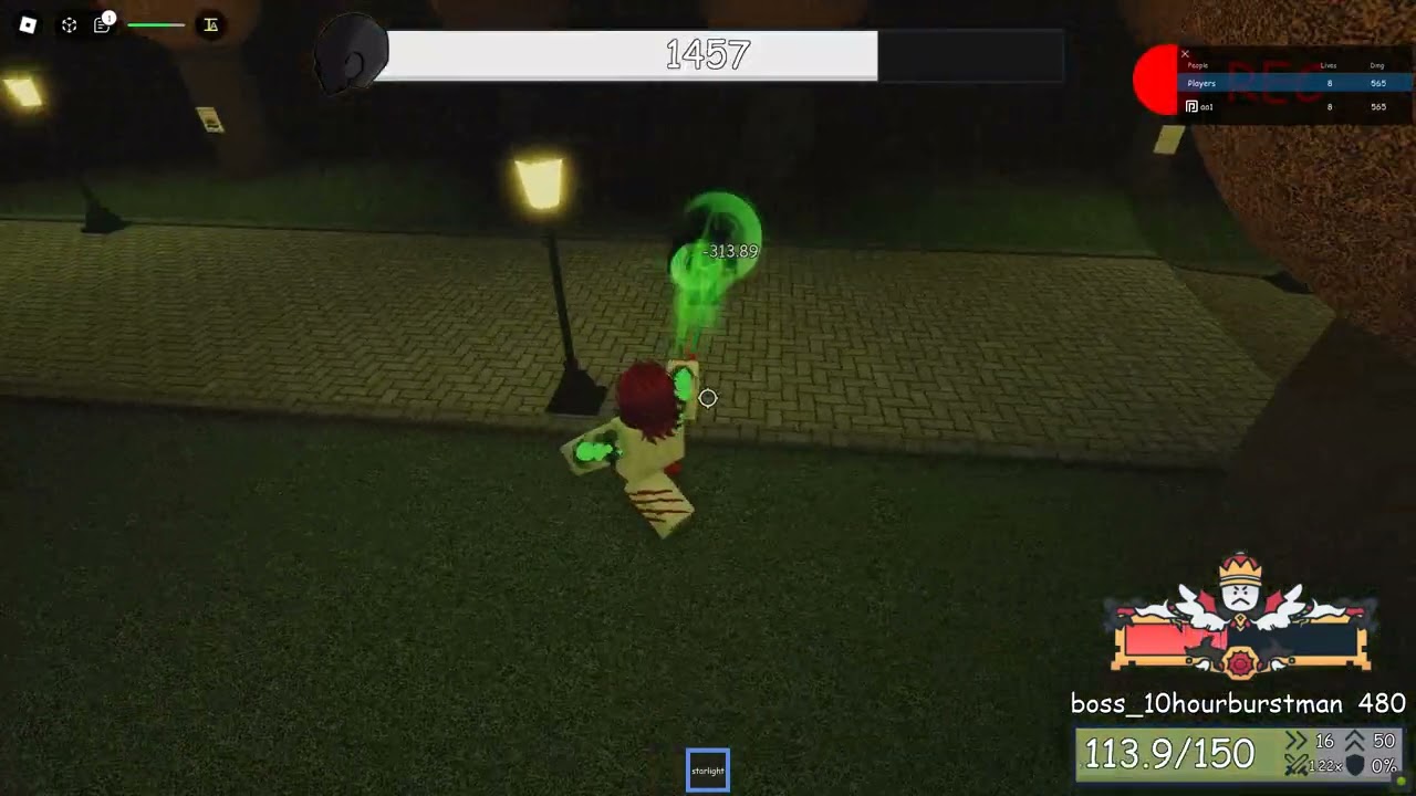 Bossraid starlight vs 10 hour burst man (Not perfect run)