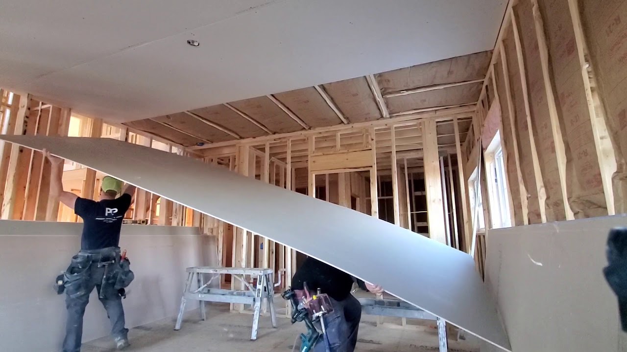 Hanging 16'54" Drywall on 9' ceilings