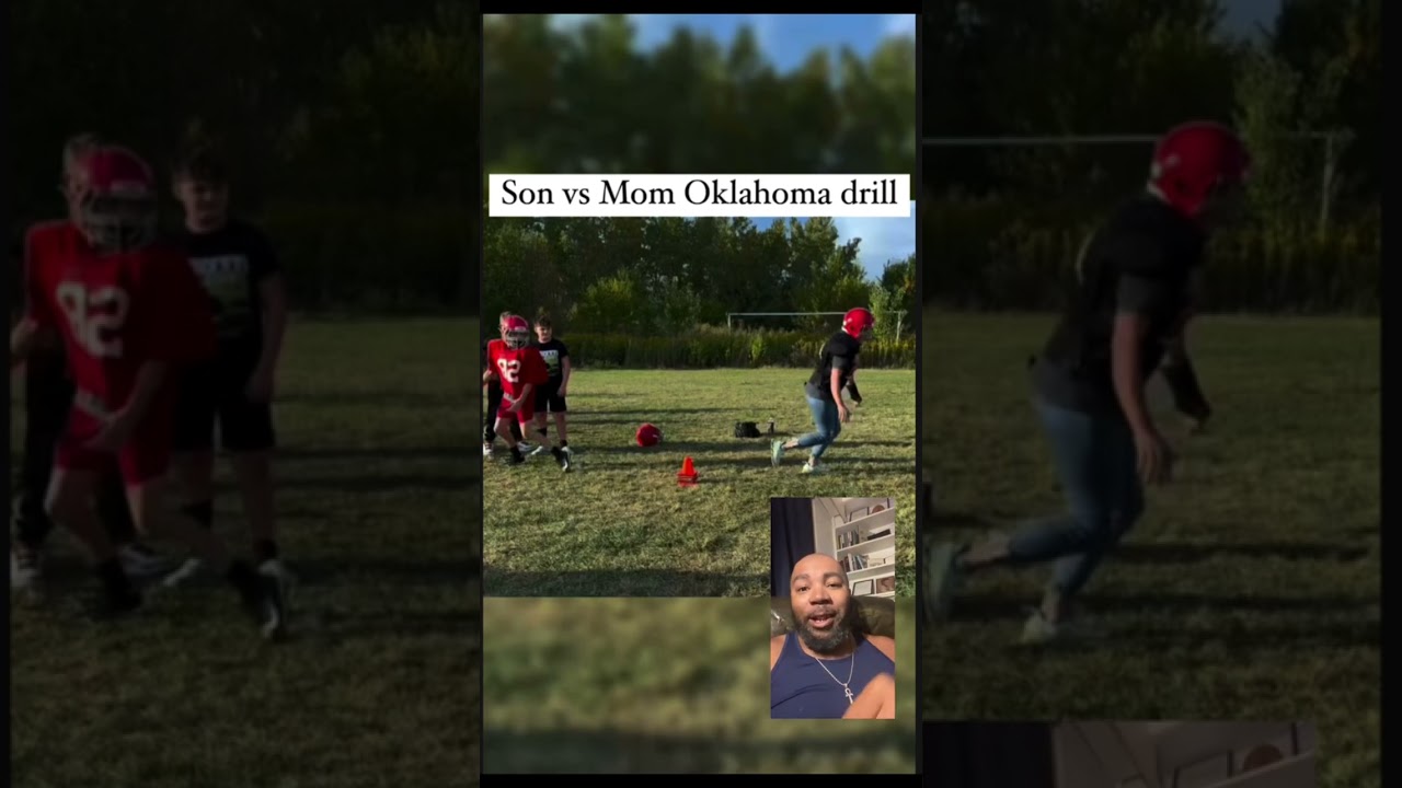 Youth Football 101: Mom and Son Oklahoma Drill ￼