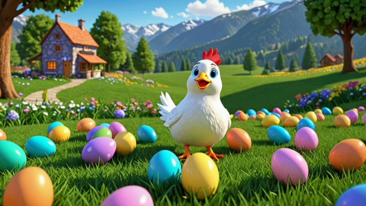 Hen’s Egg Hunt in the Valley 🐣🌼 | Colorful Counting Song for Kids