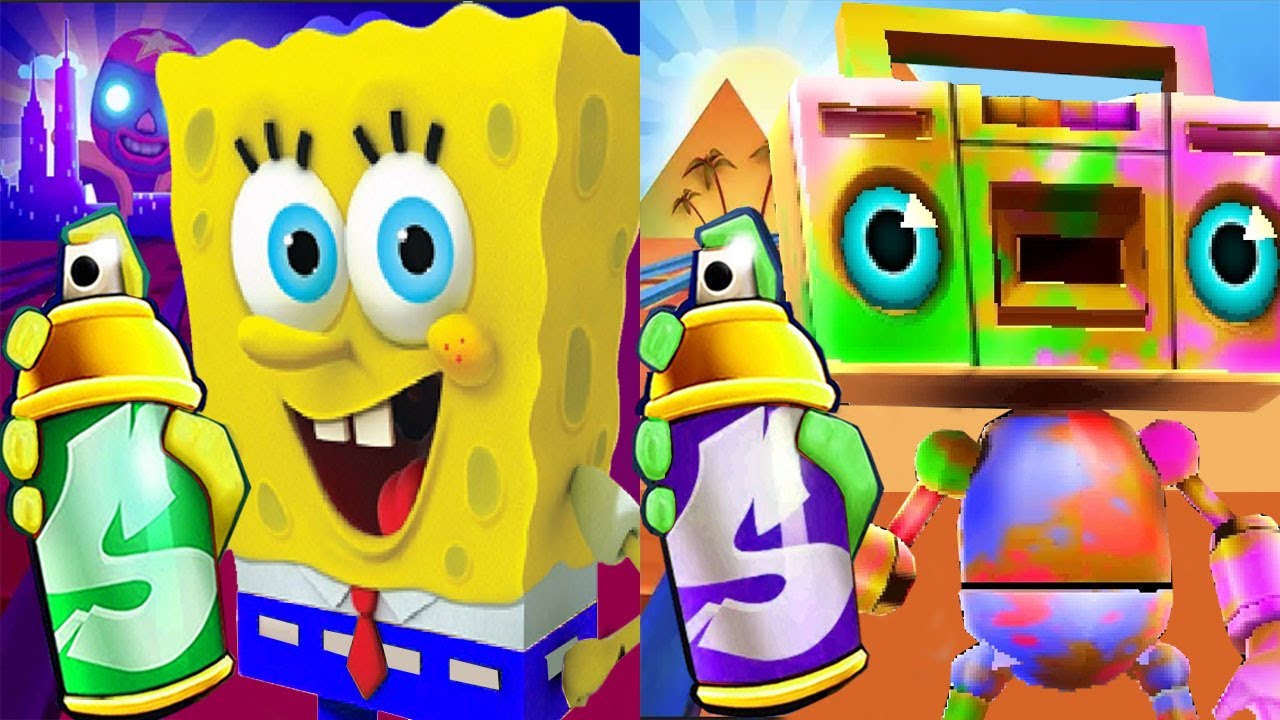 Subway Sponge Subway Surfers Cairo 2022 Pridebot vs Subway Spongebob Squarepants Run ...