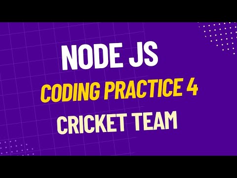 Node JS coding Practice 4 | Cricket Team | Introduction to Express JS| #ccbp |#nxtwave |#nodejs