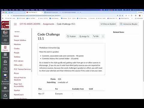 CIT93FA25 - 15.1 Code Challenge