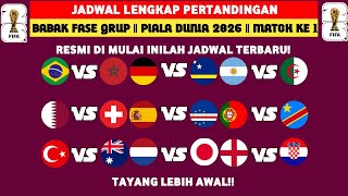 COMPLETE SCHEDULE! 2026 World Cup Matchday 1 Schedule - 2026 World Cup Standings