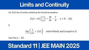 If f(x) satisfies the functional equation f(x) + 6 f(1/x) = 35/3x - 7/2 , x ∈ R −{0} | JEE MAIN 2025