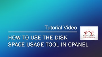 How to use the disk space usage tool in cPanel