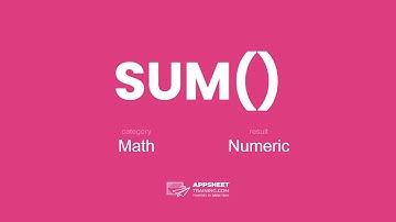 AppSheet SUM()  Expression