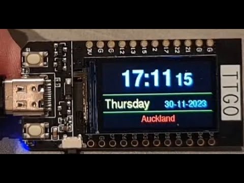 Lilygo TTGO T-Display (ESP32): SNTP clock - YouTube