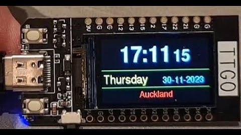 Lilygo TTGO T-Display (ESP32): SNTP clock