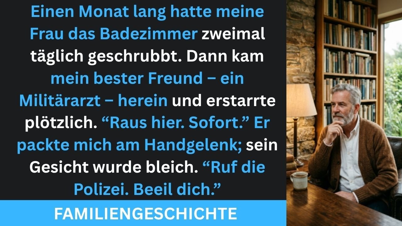 Meine Frau putzte das Bad jeden Tag zweimal – doch mein Militärarzt entdeckte etwas Verdächtiges...!