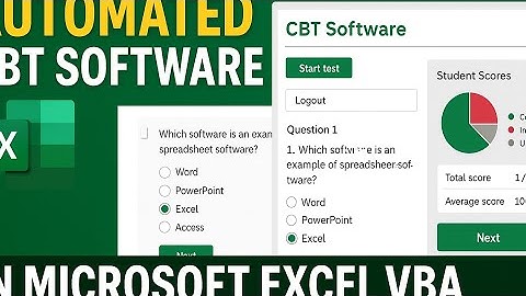 Automated CBT Software Template in Microsoft Excel VBA | Smart Test System Demo