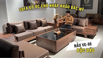 Mẫu Sofa VG-88 Thiết Kế Tỳ Tay Độc Đáo | Sofa Gỗ Óc Chó Bắc Mỹ