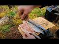 The perfect smoked fish in the wilderness  relaxing cooking with asmr