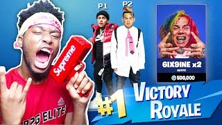 *NEW* DOUBLE 6IX9INE CHALLENGE in Fortnite: Battle Royale! (FEFE GLITCH?)