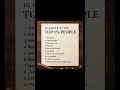 Unlock your potential with the 10 habits of the top 1%!🚀📈#SuccessMindset #shorts #viral #viralvideo