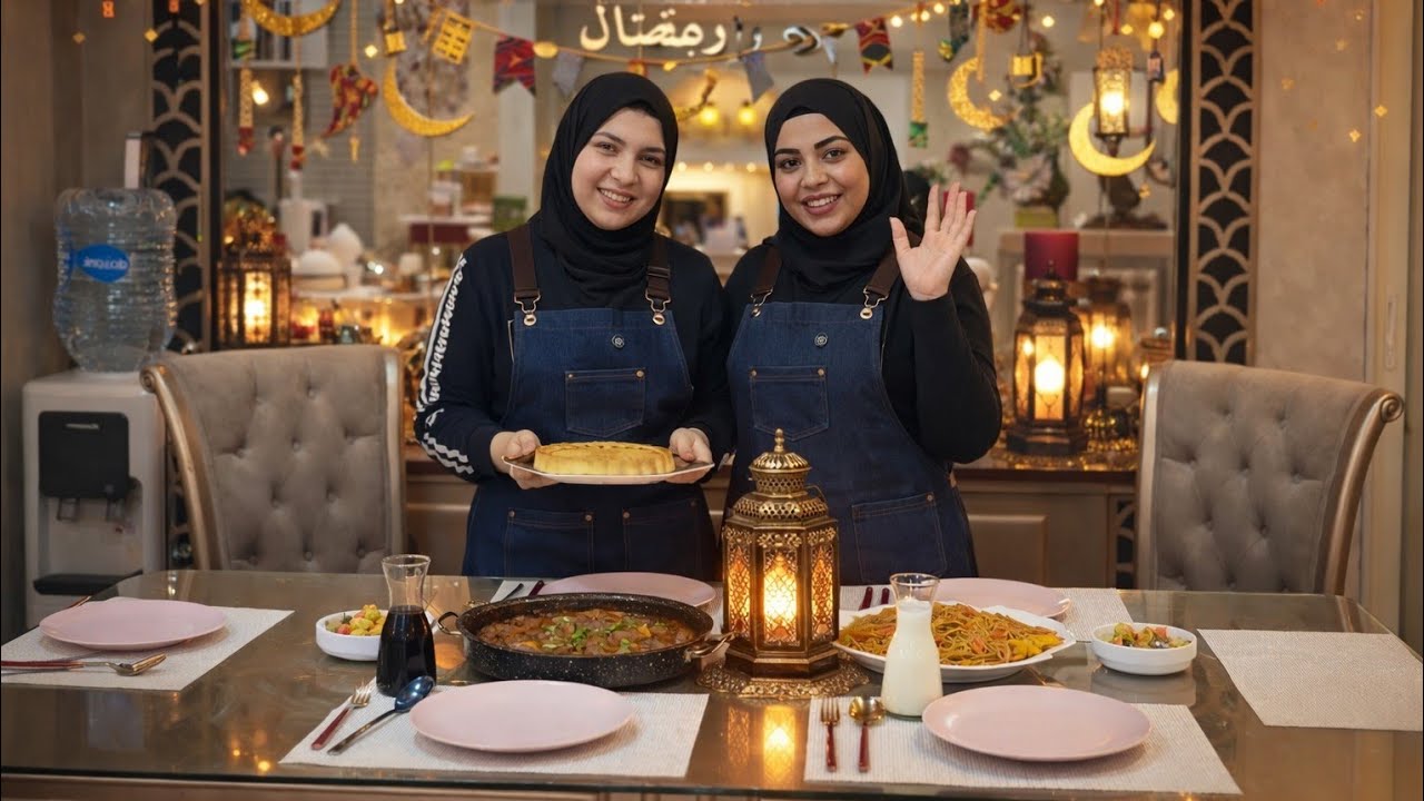 دخلنا المطبخ💅 قبل الفطار بنص ساعه عملنا سفره 😂 احلي دويتو 💪