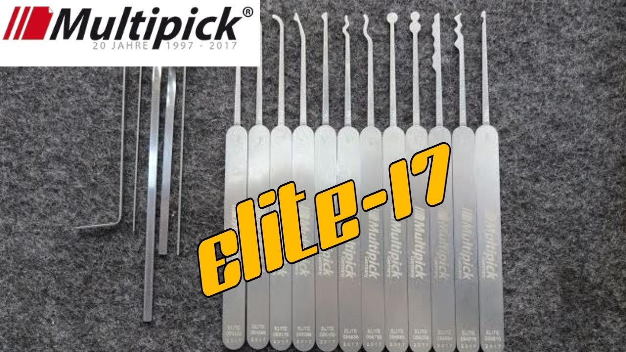 Multipick ELITE 17 Piece Professional Lock Pick Set + Case