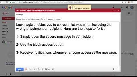 GMail Encryption Unsent Message