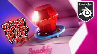 MAKING 3D RING POP in BLENDER 3D | PART 2