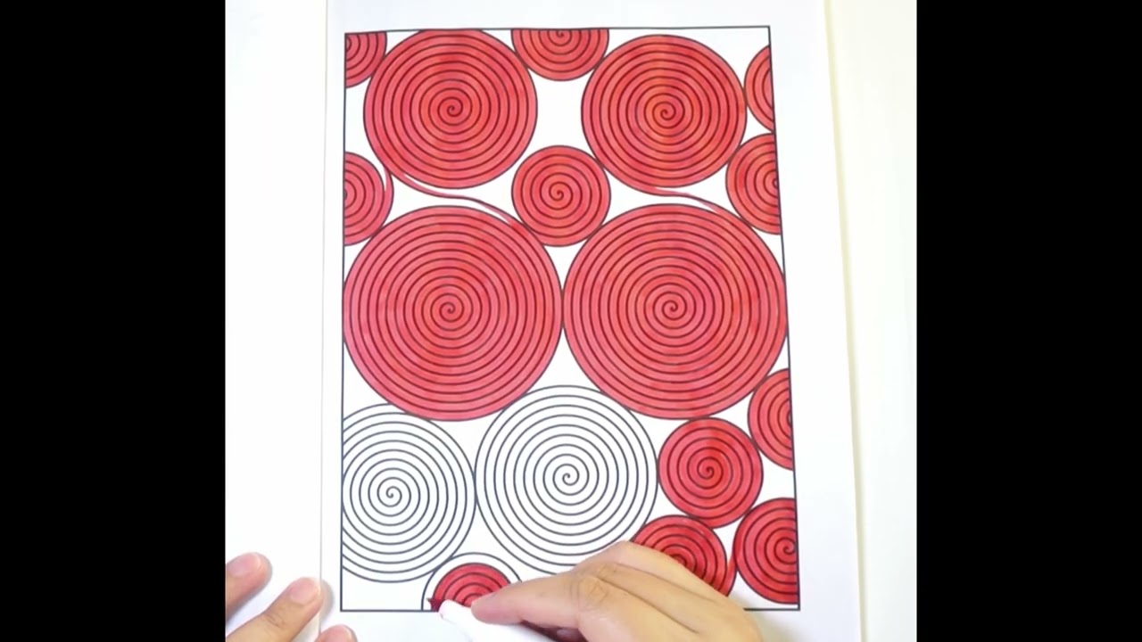 Satisfying Spiral Art Therapy | Relaxing Drawing Process