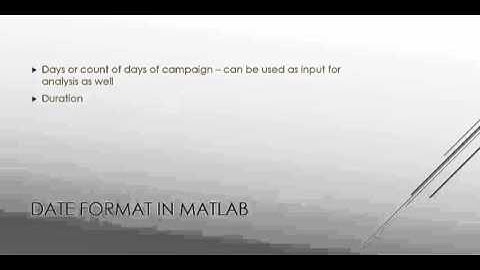 Data analytics in MATLAB Introduction Class