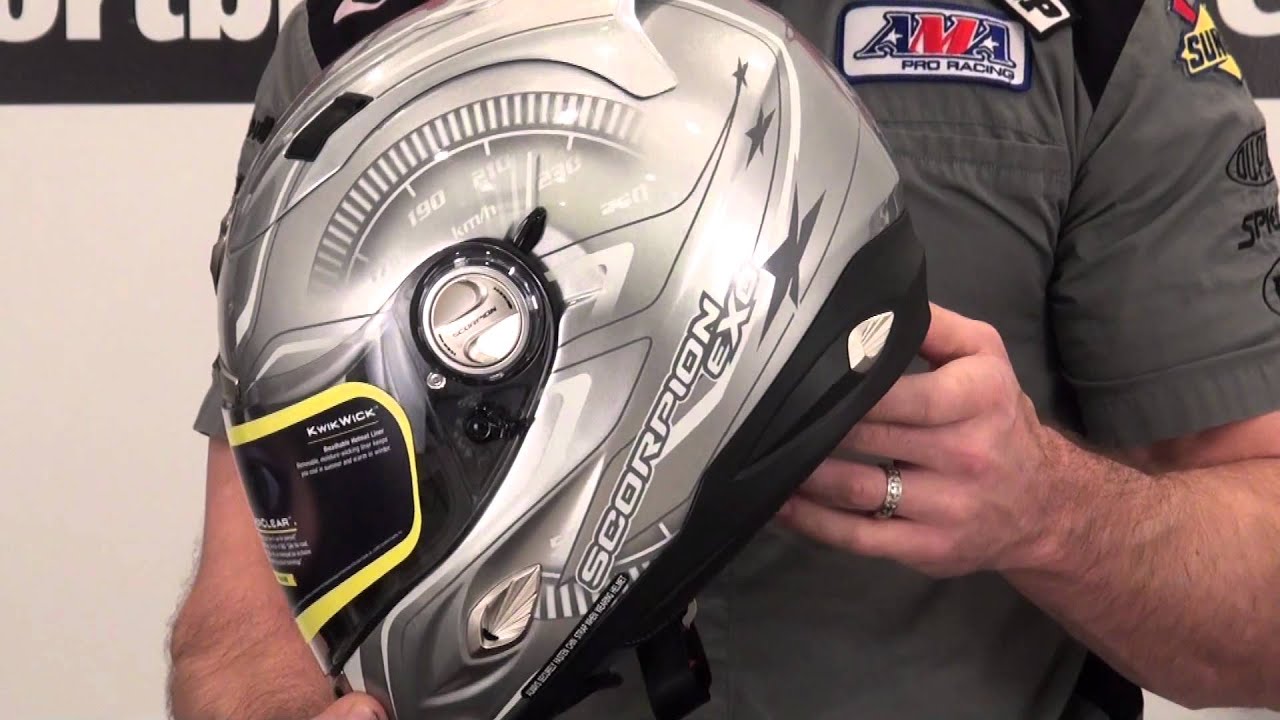 Scorpion EXO-1000 RPM Silver Helmet Video Review from SportbikeTrackGear.com