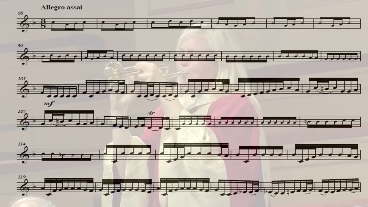 J.S. Bach Concerto No. 1 in D Minor Alison Balsom (A piccolo trumpet