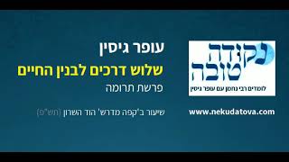 שלוש דרכים לבנין החיים | פרשת תרומה | עופר גיסין