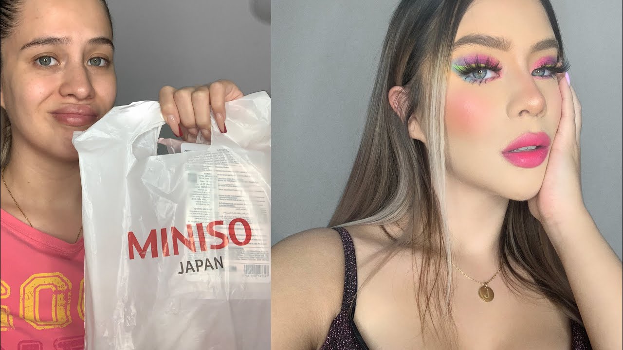 PROBANDO MAQUILLAJE NUEVO MINISO, VALE LA PENA ? CHISMECITO, ANDO CON MI PRIMO :o