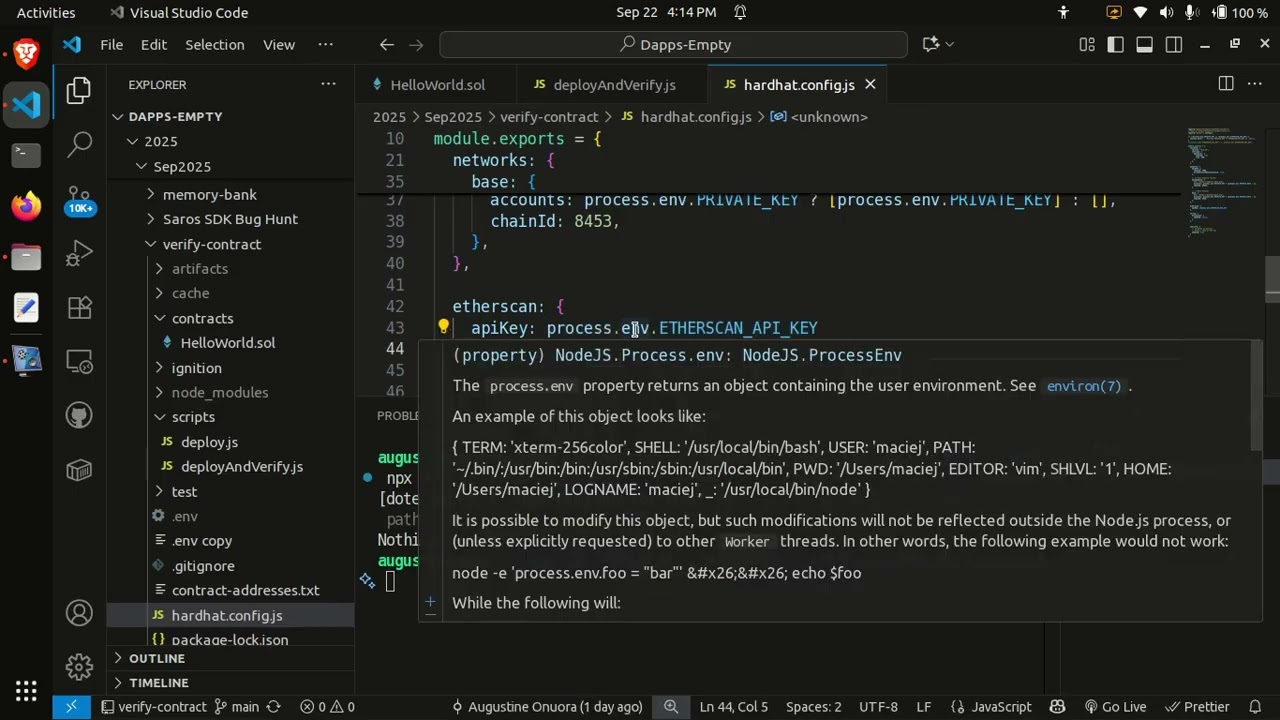 How to deploy and Verify Smart contracts Programmatically using Hardhat V2  and Etherscan V2 API