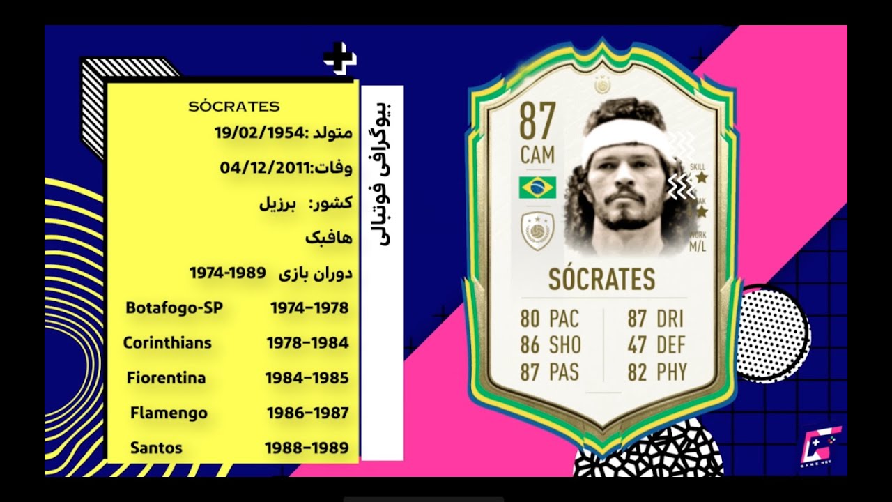 FIFA 20 ICON SWAPS 87 SOCRATES REVIEW بررسی آیکون سوکراتس ۸۷