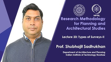 Lecture 20: Types of Surveys-II