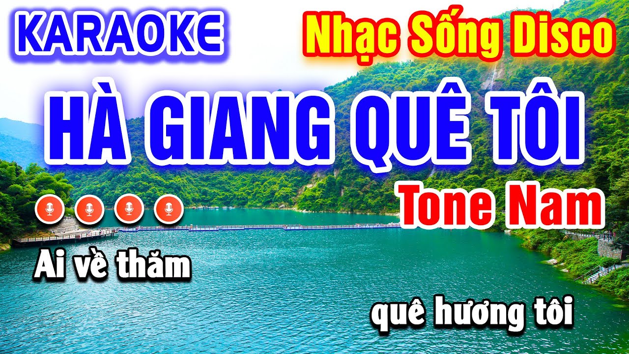 Hà Giang Quê Tôi Karaoke Disco Tone Nam | Beat Hay Dễ Hát | PVQ Karaoke