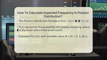 How To Calculate Expected Frequency In Poisson Distribution? - The Friendly Statistician