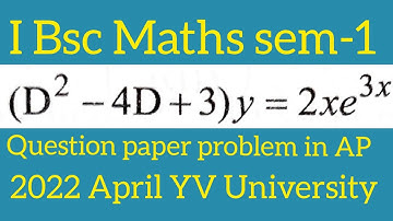 problem on Higher order linear Differential Equations In telugu@maths naresh eclass