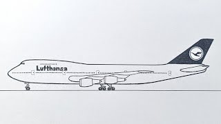 How to Draw a Boeing 747-200 
