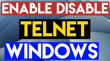 How To Enable/Disable Telnet in Windows 11